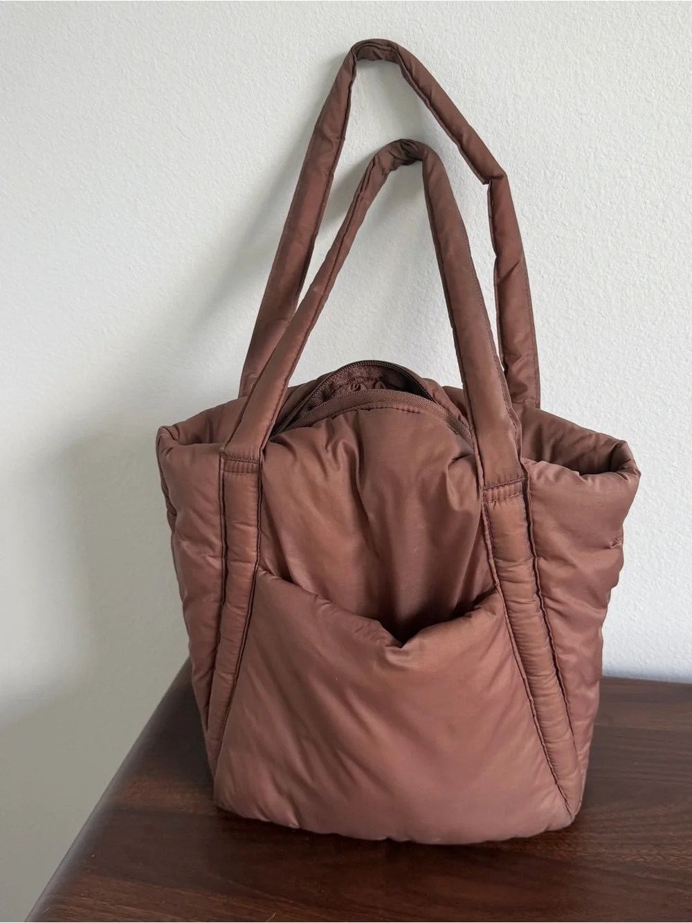 Baggu Puffer Mini Tote in Brown